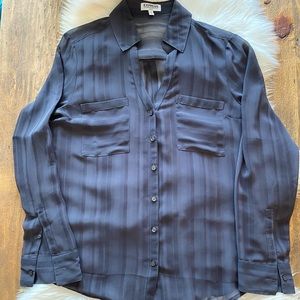 Sheer grey Express portofino shirt size M